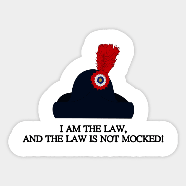 "I Am The Law!" Sticker by bslatky